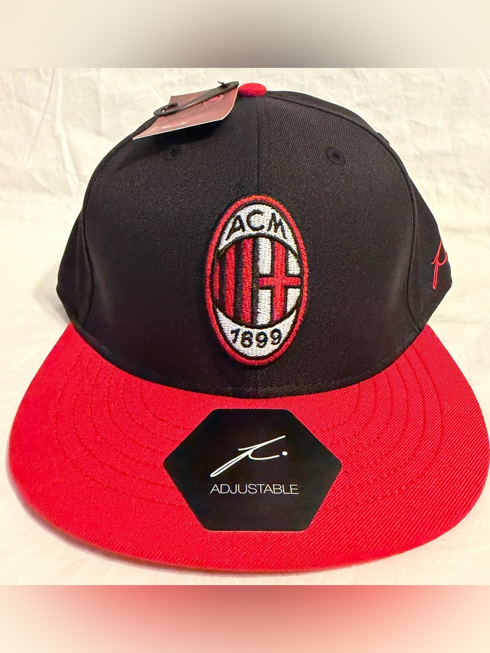 Fi Collection AC Milan SnapBack Soccer Cap/Hat Adjustable Black/Red Adult Size